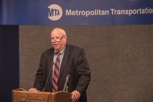 Thomas F. Prendergast Thomas F. Prendergast, the president of the Metropolitan Transit Authority of New York State, updates media on today’s labor negotiations with the LIRR unions.