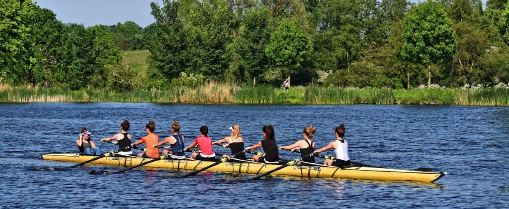 Rowers in a Crew Boat