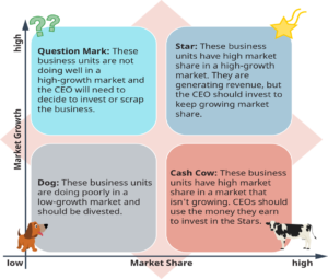 Summary of the categories of the BCG Matrix