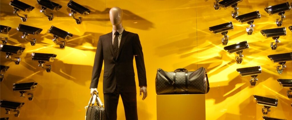 Decorative - Security cameras fixed on a mannequin